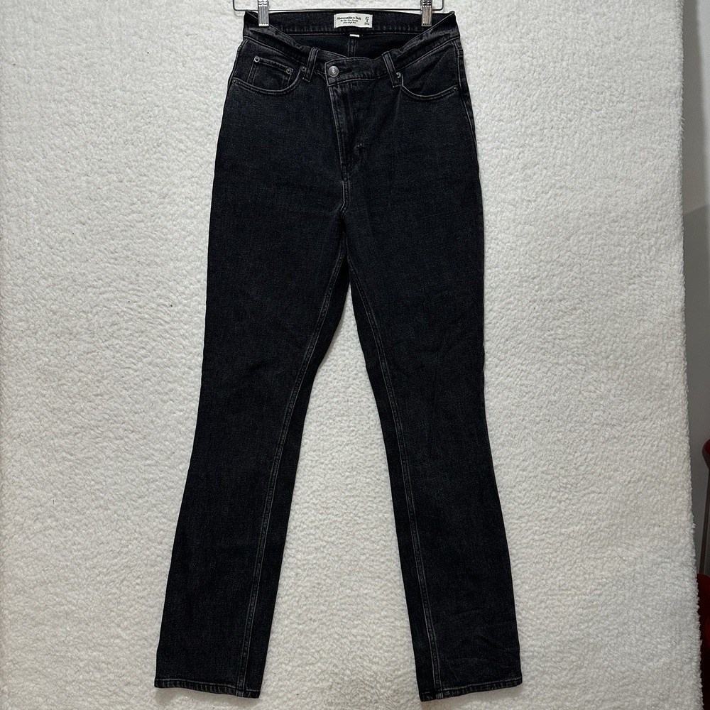 Abercrombie & Fitch Black 90s Slim Straight Ultra High Rise Jeans Size 27/4